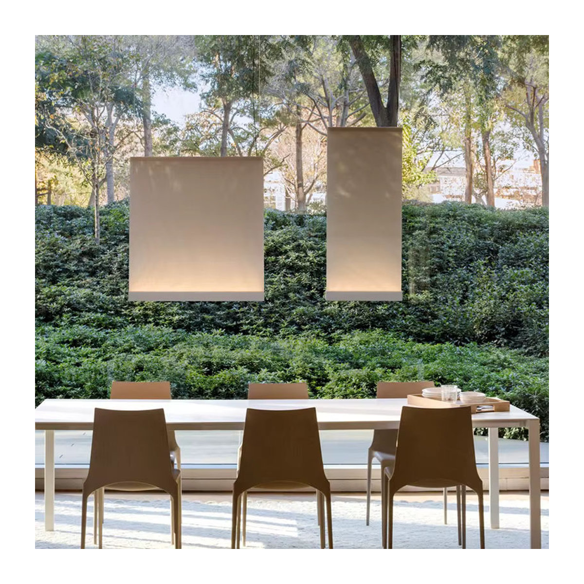 Moderne minimalistische Pendelleuchte aus Metall von HomeLover in Schwarz oder Weiß - Bild 2