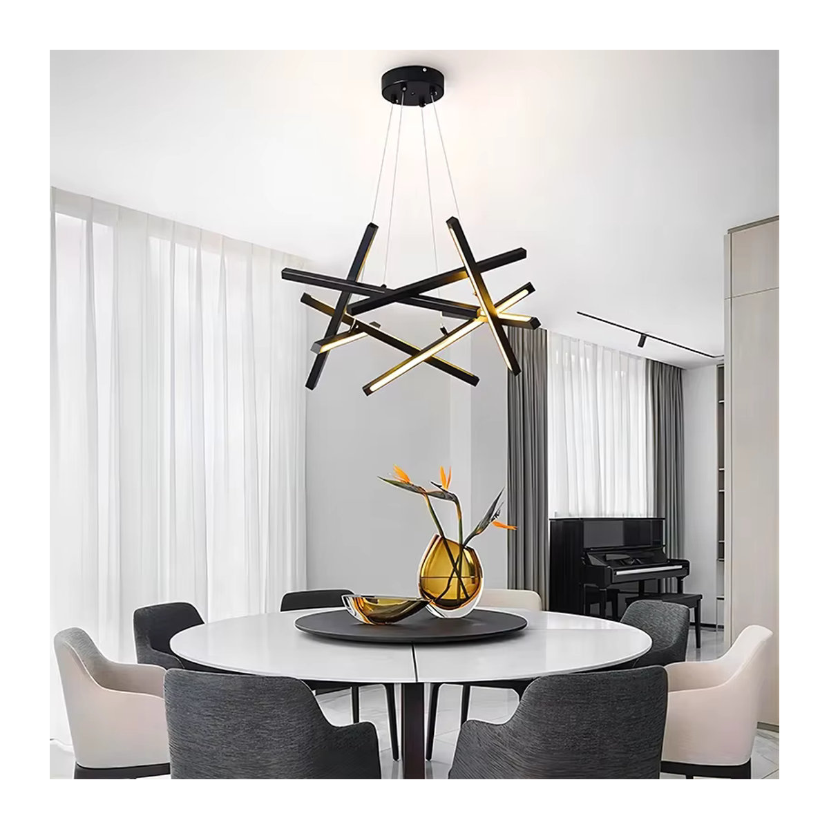 Moderne Pendelleuchte MZISOSOD als Kronleuchter für dein Esszimmer und Wohnzimmer zur Innenbeleuchtung - Bild 2