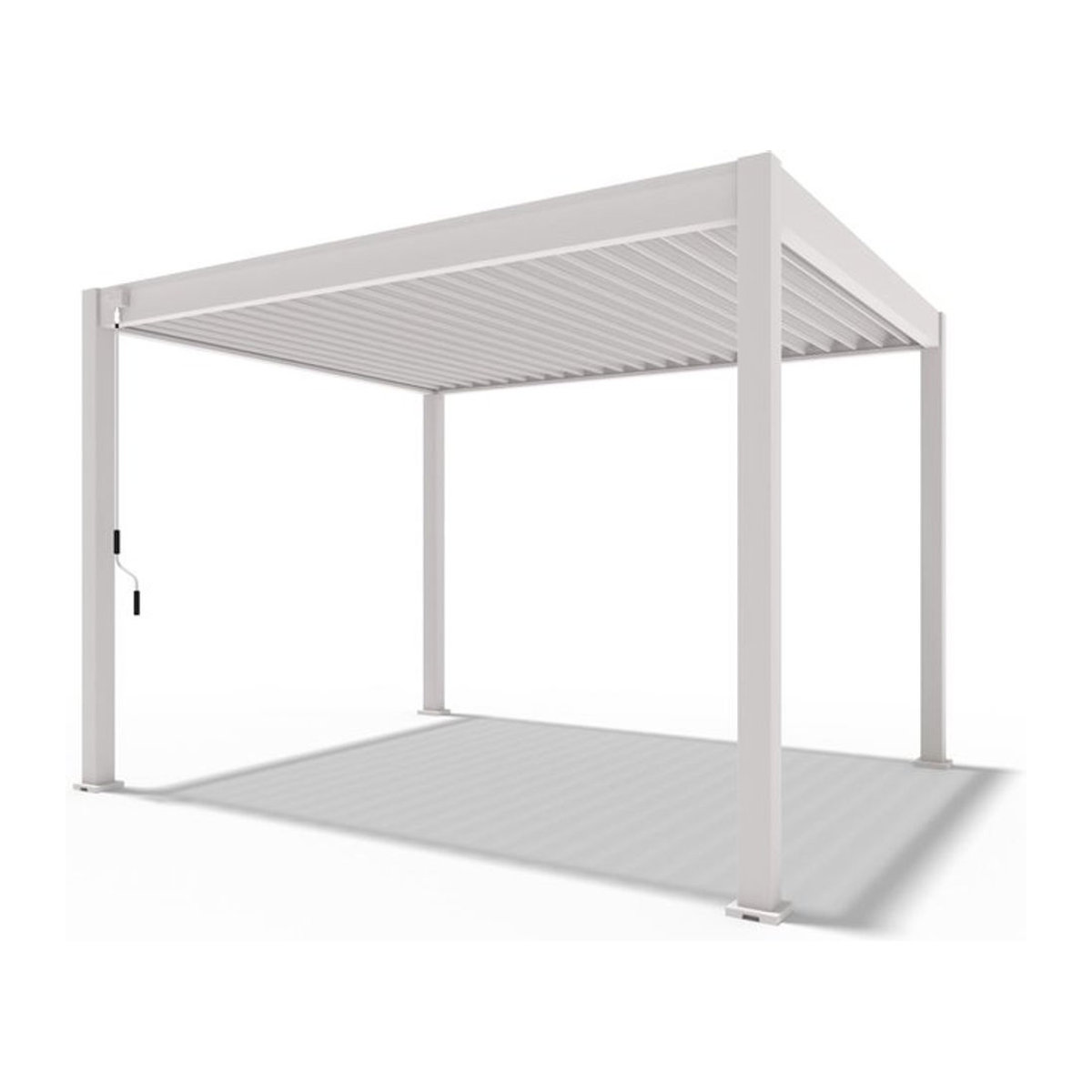 Moderne Pergola Trumpf aus Aluminium und Stahl in Sand, B: 360 cm x T: 300 cm - Bild 1