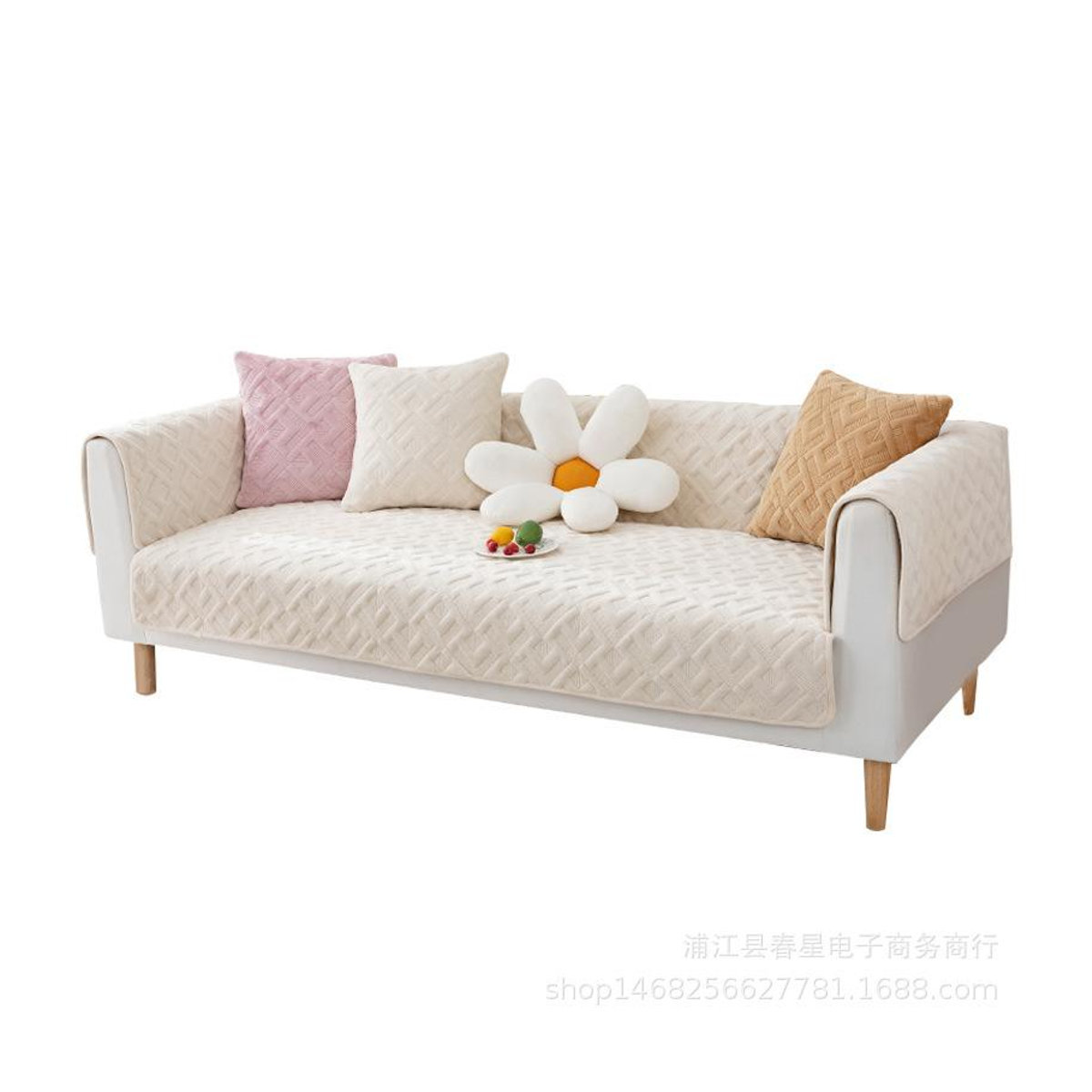 Moderne Plüsch Sofa Kissen Abdeckung aus Stoff für dein Wohnzimmer B/B: 70 x 70 cm - Bild 1