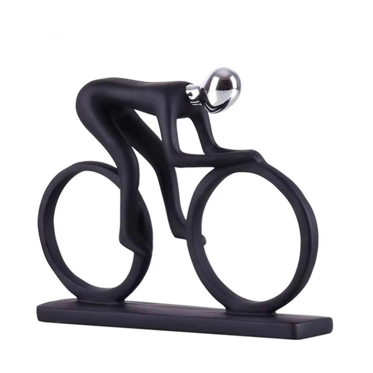Moderne Radfahrer Statue aus Harz in Gold für dein Büro oder Wohnzimmer - Bild 5