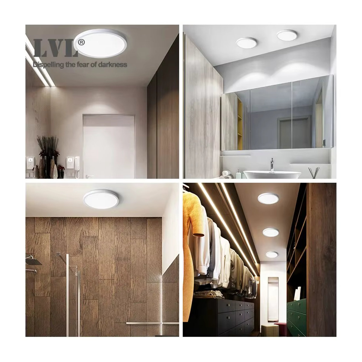 Moderne runde LED-Deckenleuchte in Weiß mit 24 W für Badezimmer, Toilette und Veranda - Bild 3