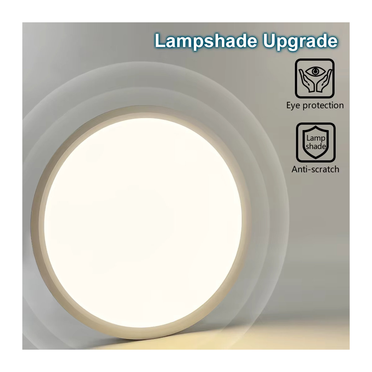 Moderne runde LED-Deckenleuchte von BENEWTON in Schwarz, dimmbar mit Fernbedienung und App-Steuerung, ultradünnes Design für Schlafzimmer, Esszimmer und Küche - Bild 4