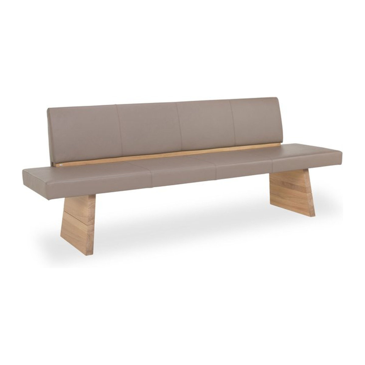 Moderne Sitzbank VOGLAUER VMONTANARA in Weiß aus Leder und Kunstleder, B/H/T: 230 x 59 x 88 x 80 cm - Bild 1