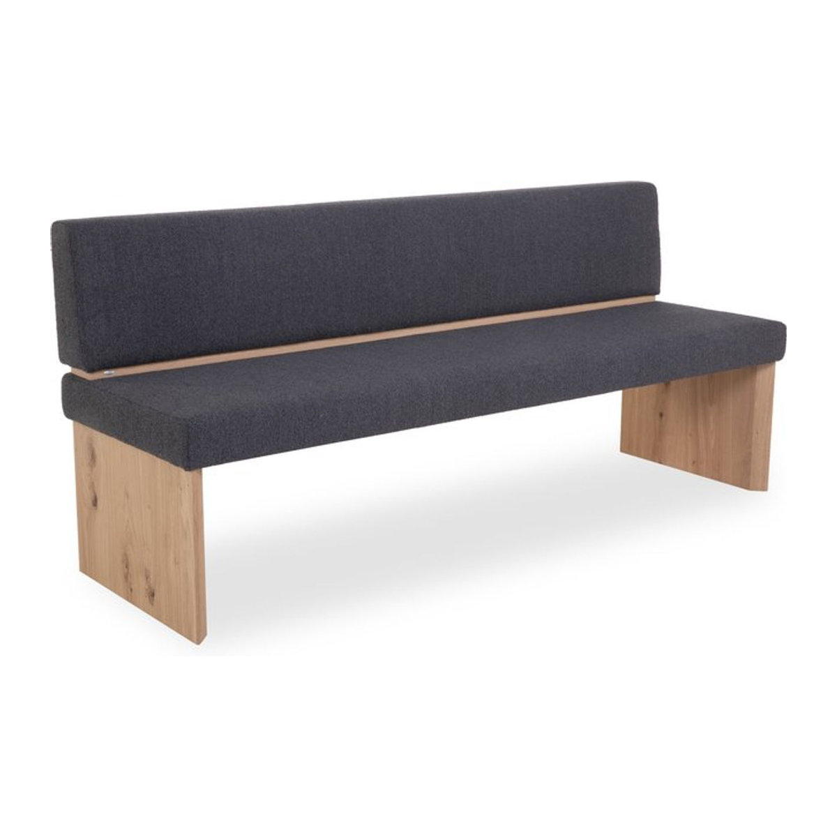 Moderne Sitzbank VOGLAUER VTEKTURA aus Stoff in Schwarz, Braun oder Grau, B: 145 cm, H: 65 cm, T: 90 cm - Bild 1