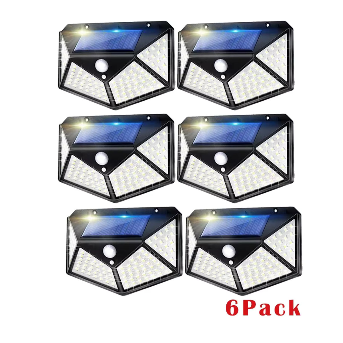Moderne Solarleuchte mit 100 LED und Bewegungsmelder, IP65 wasserdicht, 270 Grad Beleuchtungswinkel, Schwarz - Bild 7