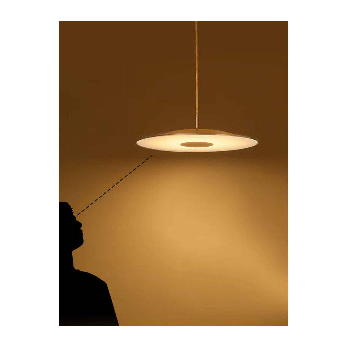 Moderne UFO Pendelleuchte von HomeLover in Alufarben aus Metall für Esszimmer, Bar oder Schlafzimmer - Bild 3