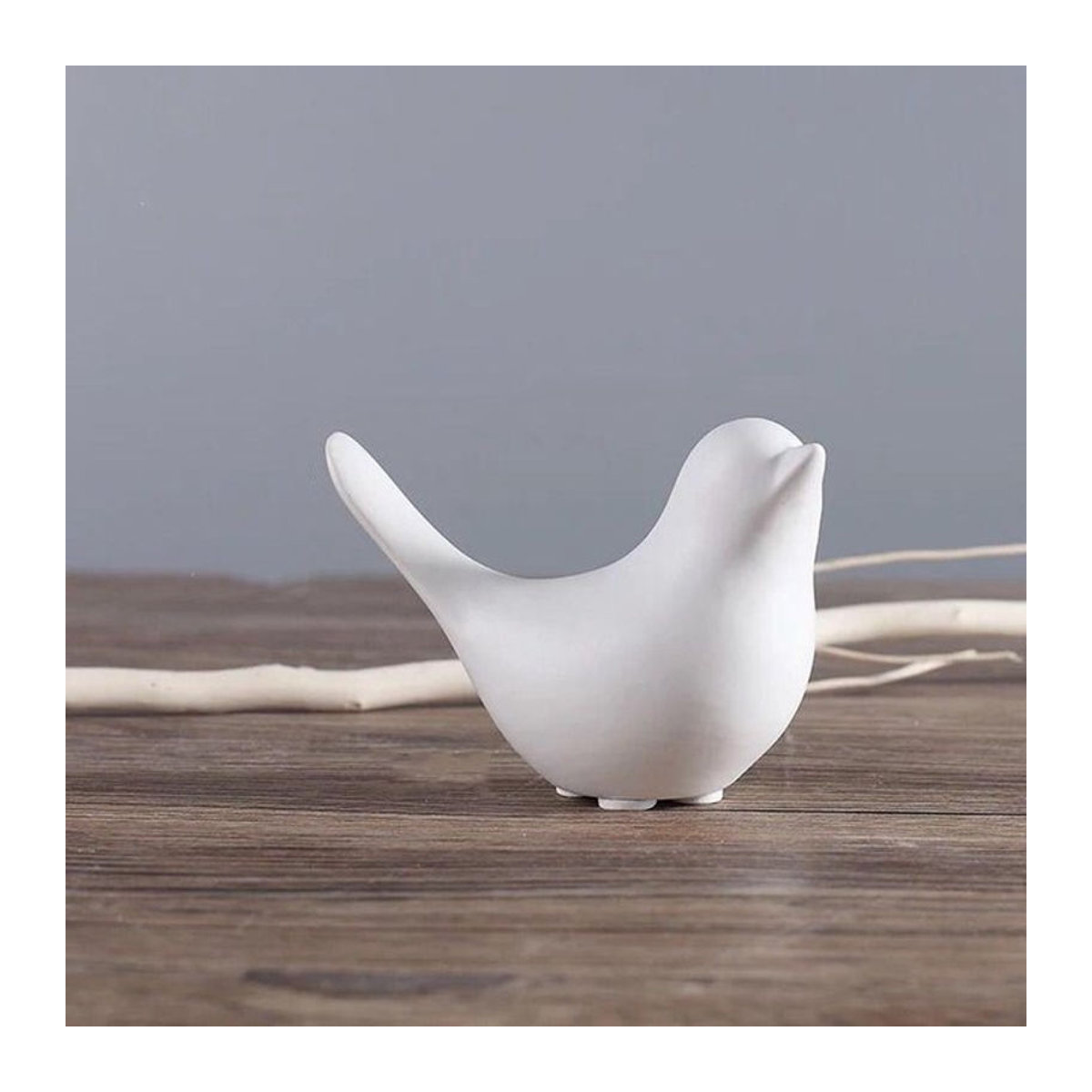 Moderne Vogel Skulptur aus Keramik von Changxingqiao in Schwarz und Weiß als dekorative Tierfigur - Bild 1