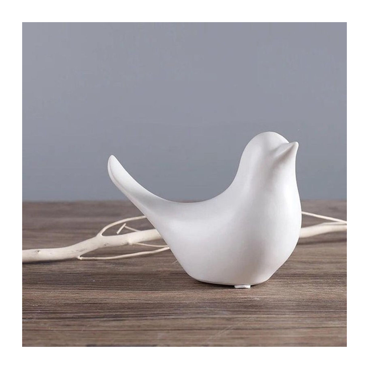 Moderne Vogel Skulptur aus Keramik von Changxingqiao in Schwarz und Weiß als dekorative Tierfigur - Bild 1