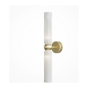 Moderne Wandleuchte ANTIC aus Metall und Glas mit G9 Fassung in Gold, Weiß, Cognac oder Grau
