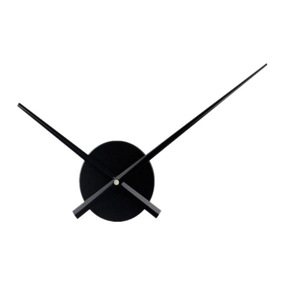 Moderne Wanduhr DIY Mechanismus mit langen Zeigern in Schwarz, Gold oder Silber aus Metall, rund und wandmontiert - Bild 1