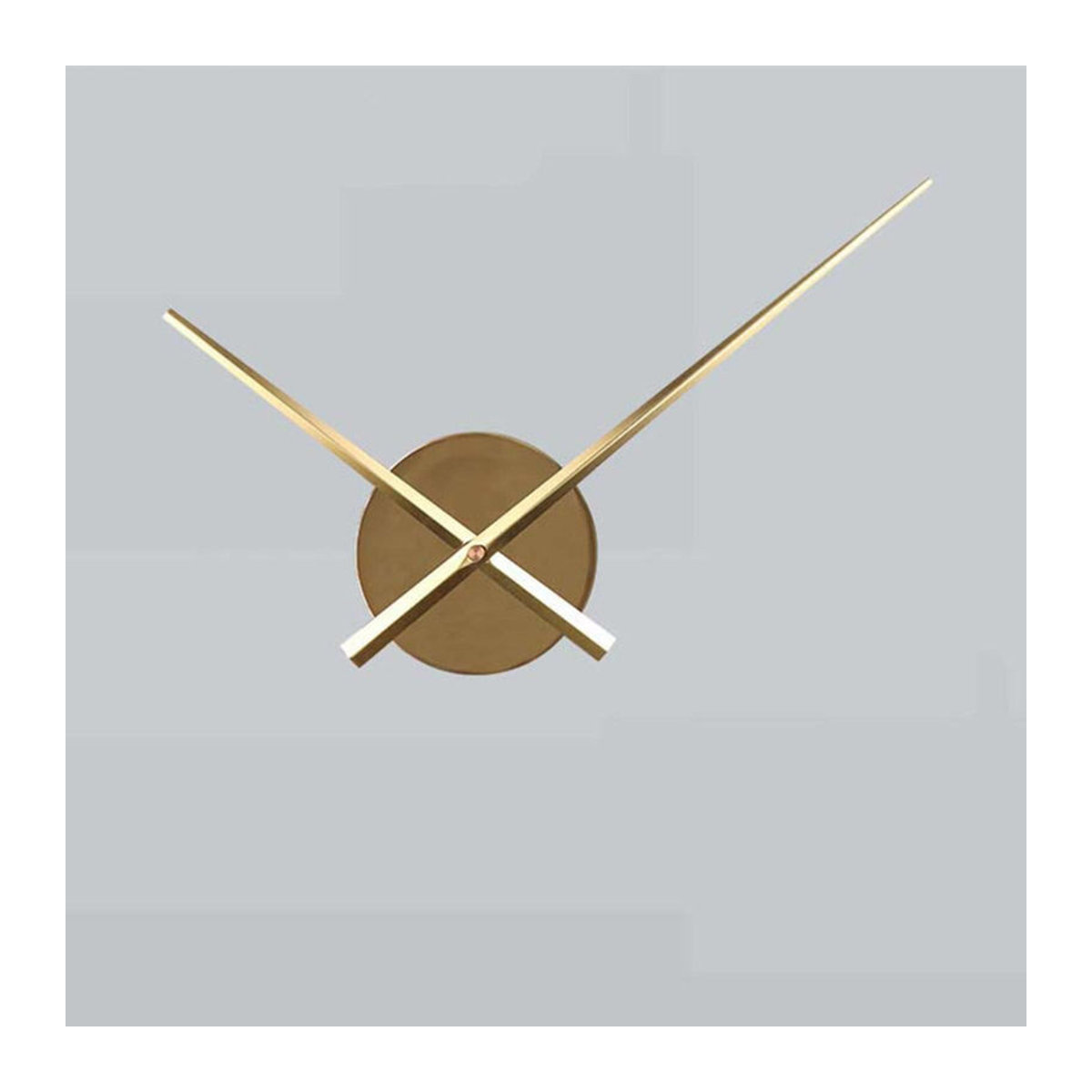 Moderne Wanduhr DIY Mechanismus mit langen Zeigern in Schwarz, Gold oder Silber aus Metall, rund und wandmontiert - Bild 2