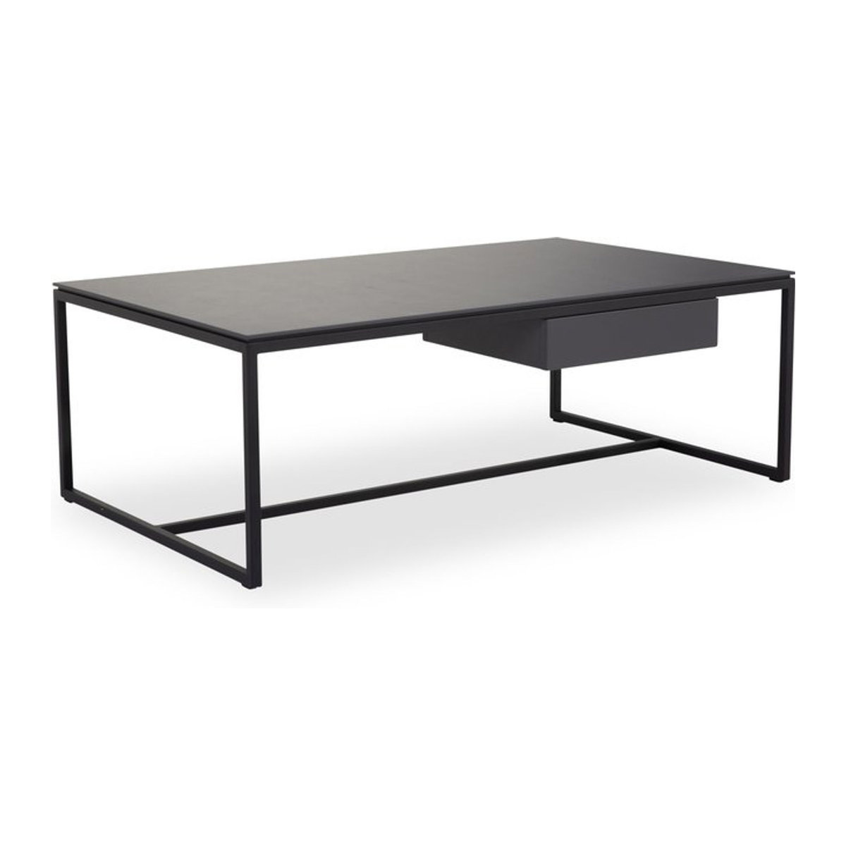 Moderner Couchtisch FORTINO von witlake in Grau und Schwarz aus Metall, Rechteckig, B: 125 cm, T: 75 cm, H: 43 cm - Bild 1