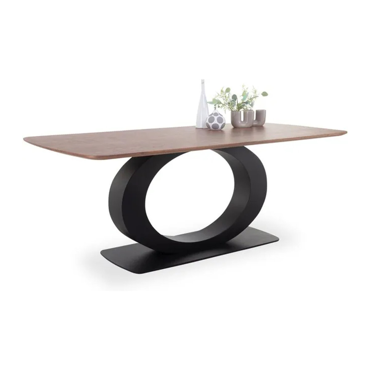 Moderner Esstisch KOINOR T1052 in Nussbaum und Schwarz, rechteckig, B/T/H: 180 x 100 x 75 cm - Bild 1