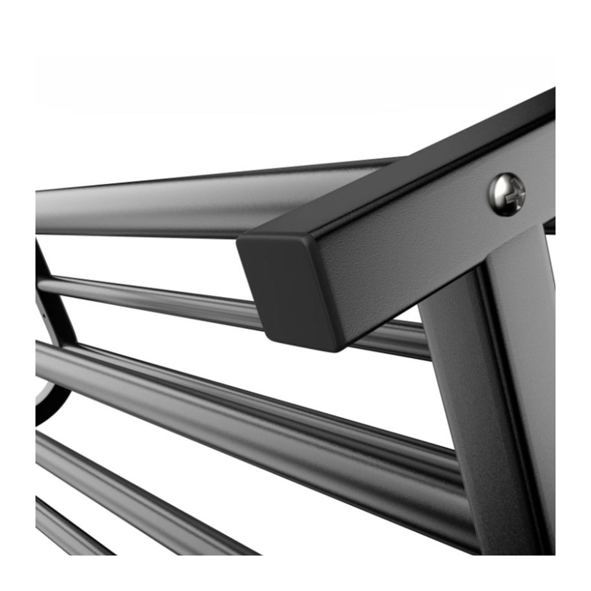 Moderner Kleiderschrank im Industrial Design mit Doppelregal in Schwarz - Bild 5