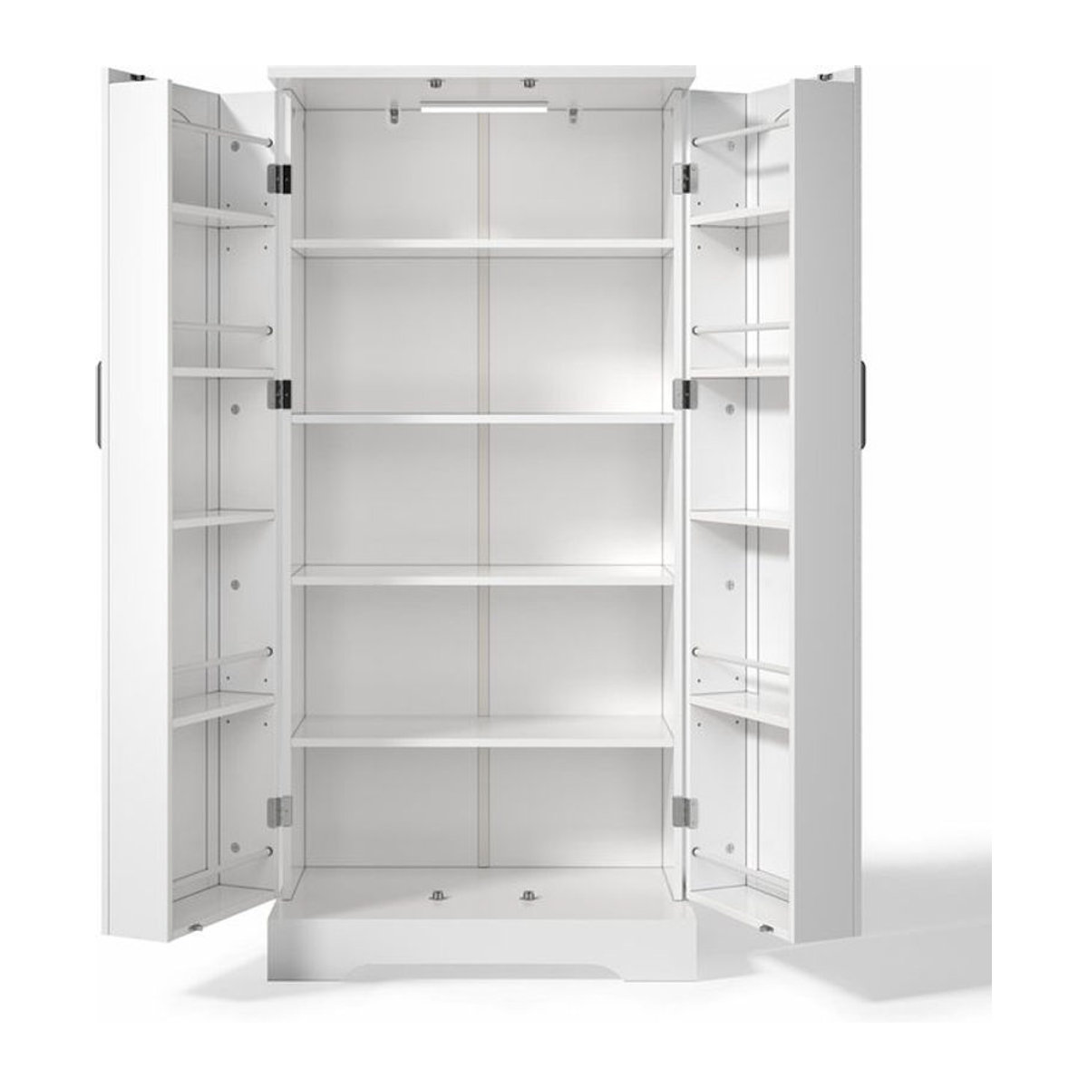 Moderner Küchenschrank von TG Electrical DE in Weiß mit Drehtüren und LED-Sensorleuchte, B/T/H: 60 x 35 x 128 cm - Bild 1