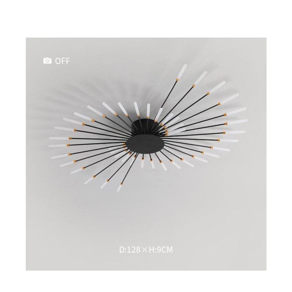 Moderner LED Feuerwerk Kronleuchter aus Metall von Yuda Lighting in Schwarz - Bild 1