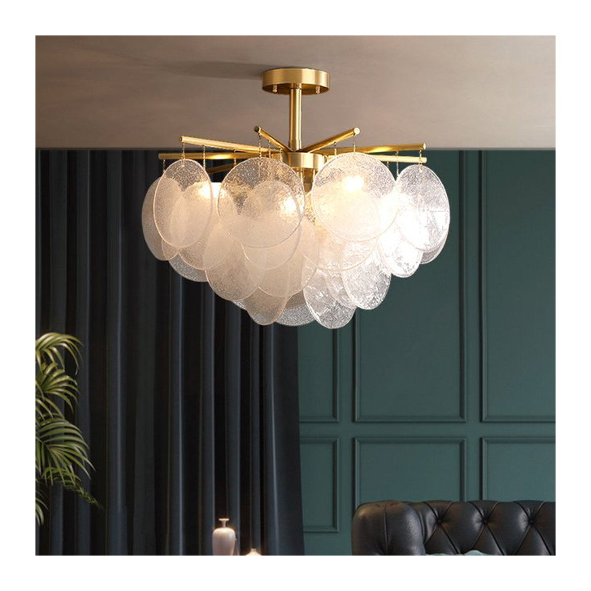 Moderner LED Kronleuchter aus Glas und Metall von MZISOSOD für Wohnzimmer und Esszimmer - Bild 1