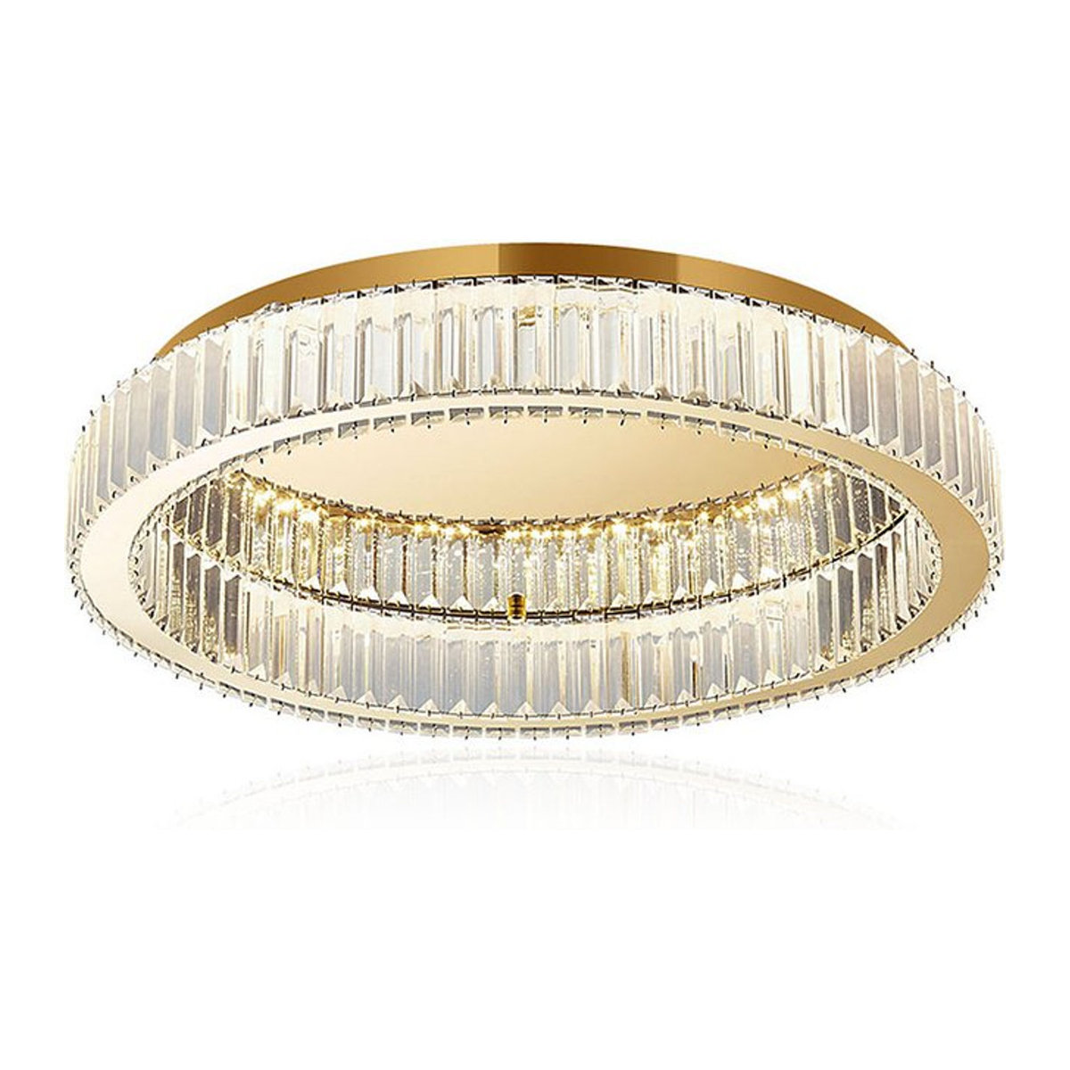 Moderner LED Kronleuchter von TAONUANSHU in Gold mit Glas-Kristallen für Wohnzimmer und Schlafzimmer - Bild 1