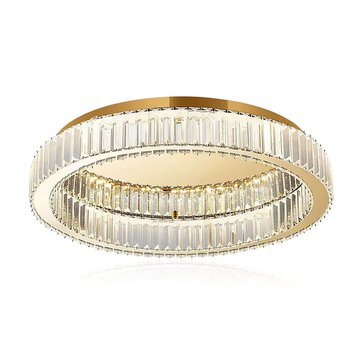 Moderner LED Kronleuchter von TAONUANSHU in Gold mit Glas-Kristallen für Wohnzimmer und Schlafzimmer - Bild 6