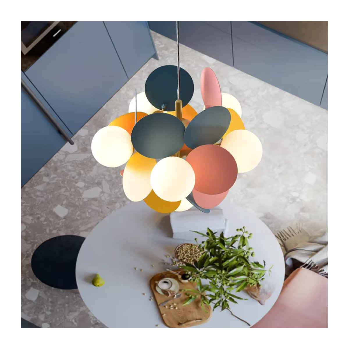 Moderner LED Kronleuchter xiuxiu in Bunt für Wohnzimmer und Schlafzimmer - Bild 3