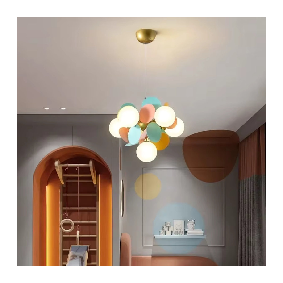 Moderner LED Kronleuchter xiuxiu in Bunt für Wohnzimmer und Schlafzimmer - Bild 4