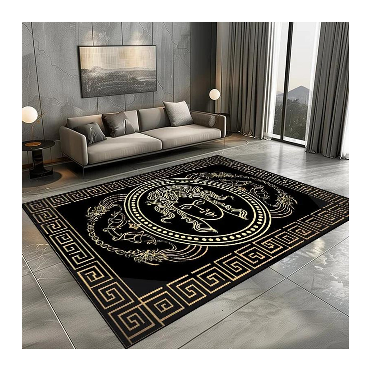 Moderner Luxusteppich Karpetti weich und rutschfest für Wohnzimmer und Schlafzimmer B/B: 60 x 90 cm - Bild 1