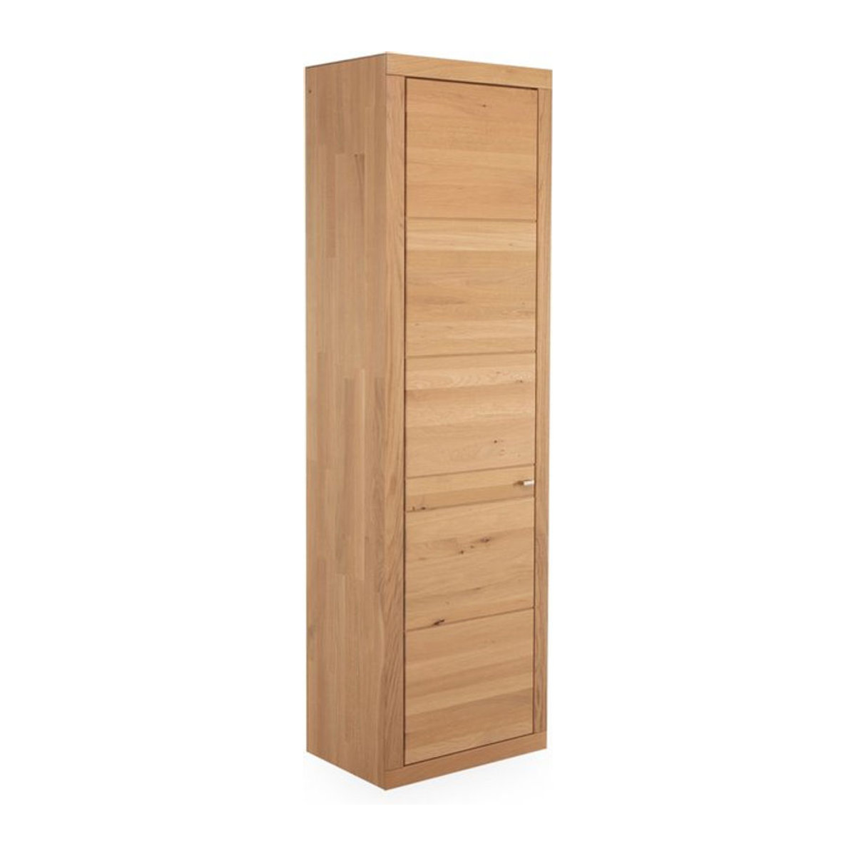 Moderner Massivholz-Schrank witlake ANCONA in Eiche Natur Braun mit Drehtüren, H x B x T: 205,2 x 60,2 x 42,1 cm - Bild 1
