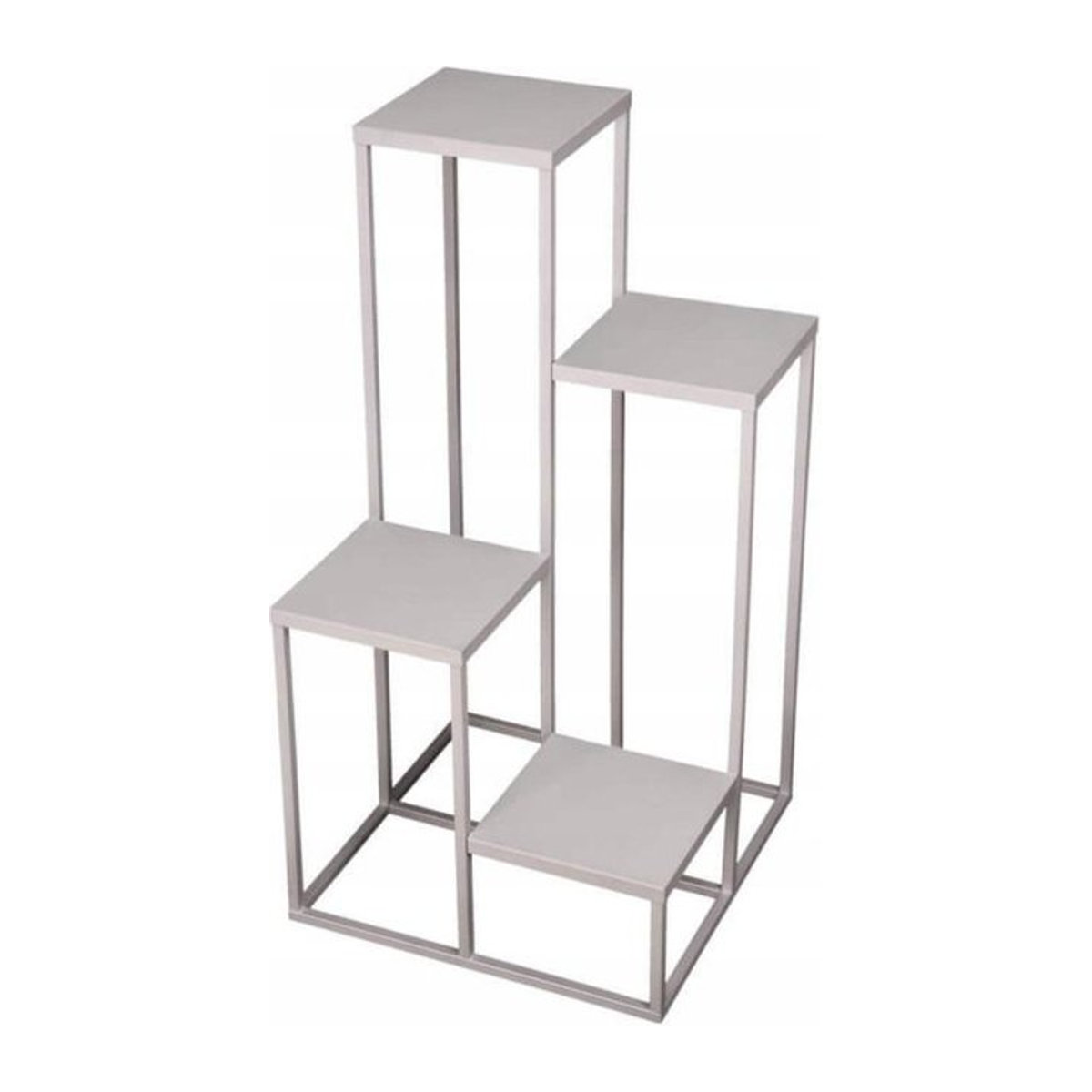 Moderner Pflanztisch Loft in Silber aus Metall im Industrie-Design - Bild 1