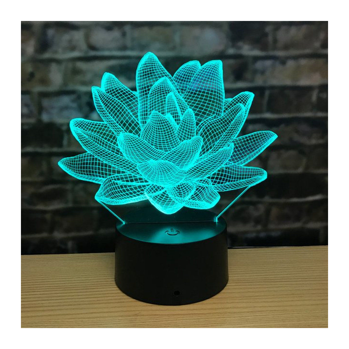 Modernes Acryl Lotus LED Nachtlicht mit 16 Farben und Fernbedienung als 3D Tischlampe für das Schlafzimmer - Bild 1