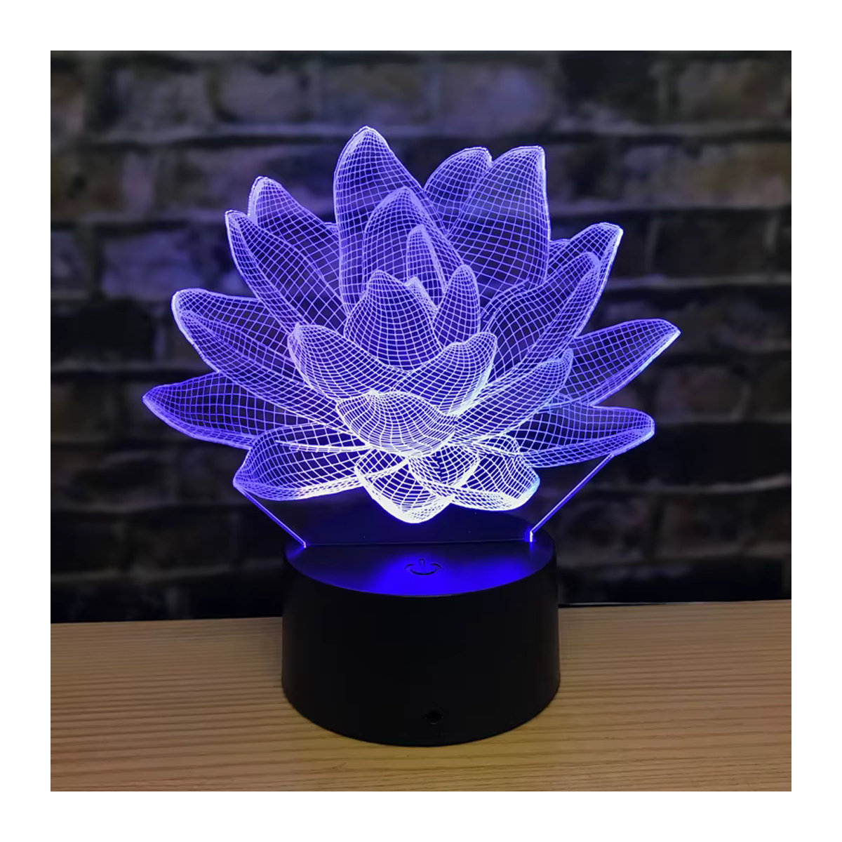 Modernes Acryl Lotus LED Nachtlicht mit 16 Farben und Fernbedienung als 3D Tischlampe für das Schlafzimmer - Bild 2