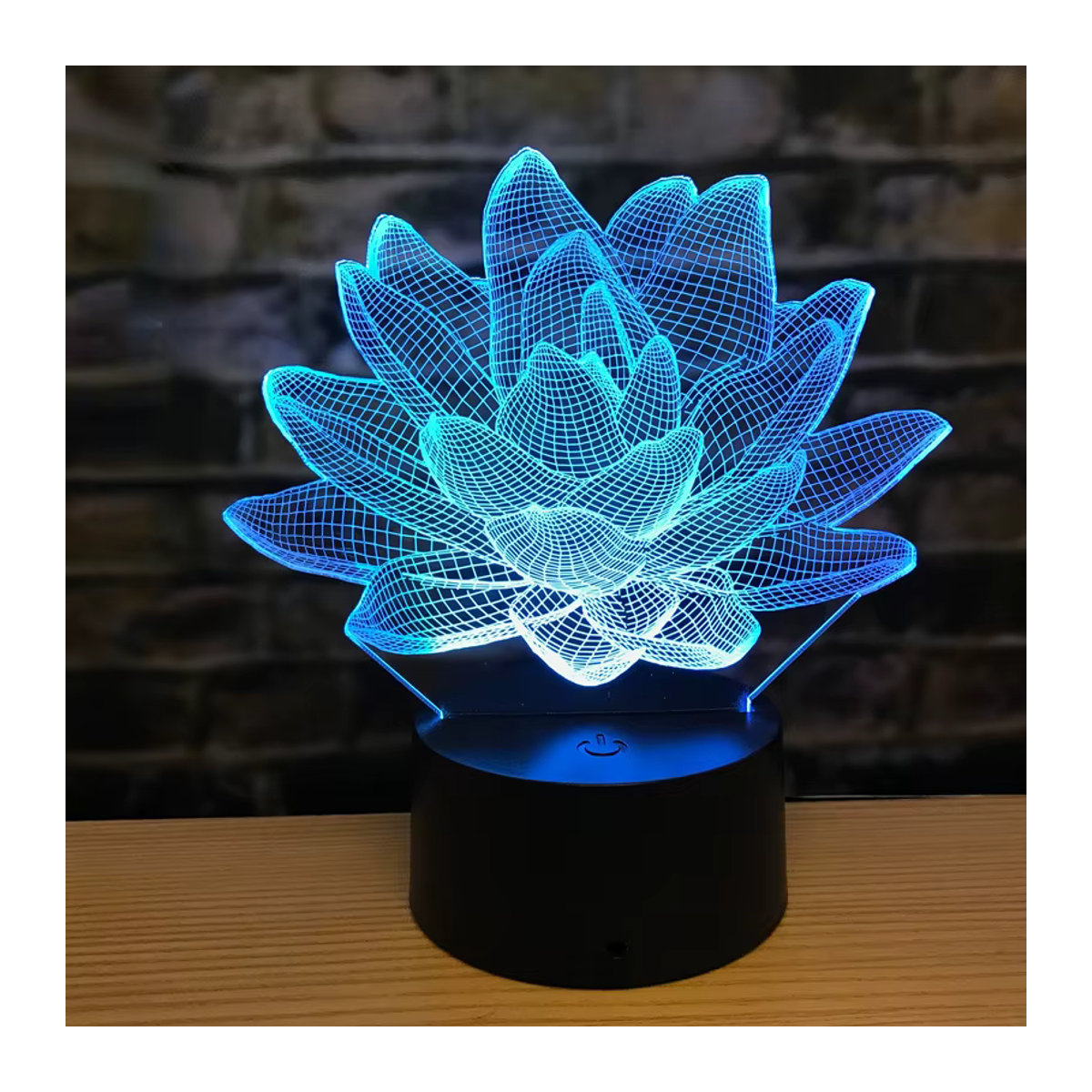 Modernes Acryl Lotus LED Nachtlicht mit 16 Farben und Fernbedienung als 3D Tischlampe für das Schlafzimmer - Bild 3