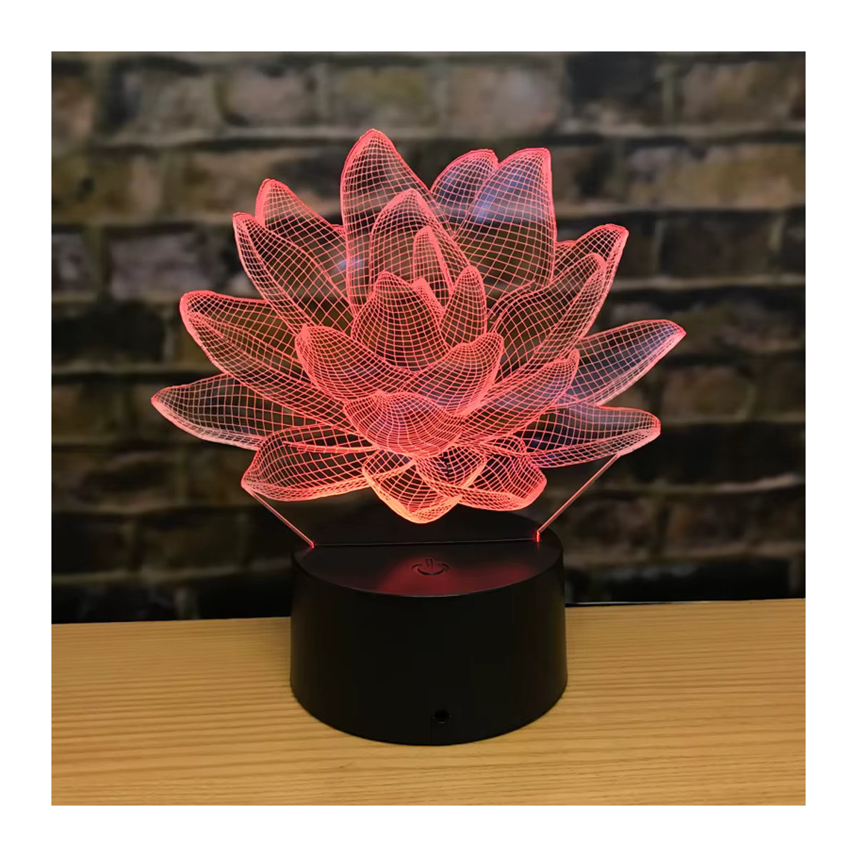 Modernes Acryl Lotus LED Nachtlicht mit 16 Farben und Fernbedienung als 3D Tischlampe für das Schlafzimmer - Bild 4