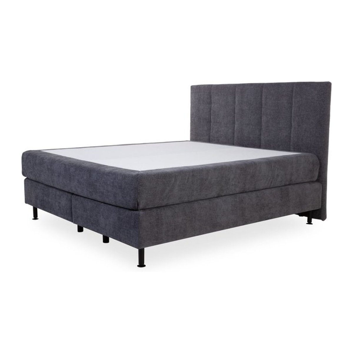 Modernes Boxspringbett Elastoform OLINTO in Anthrazit und Grau mit Polsterung aus Polyester, B/T/H: 160 x 200 x 125 cm - Bild 1
