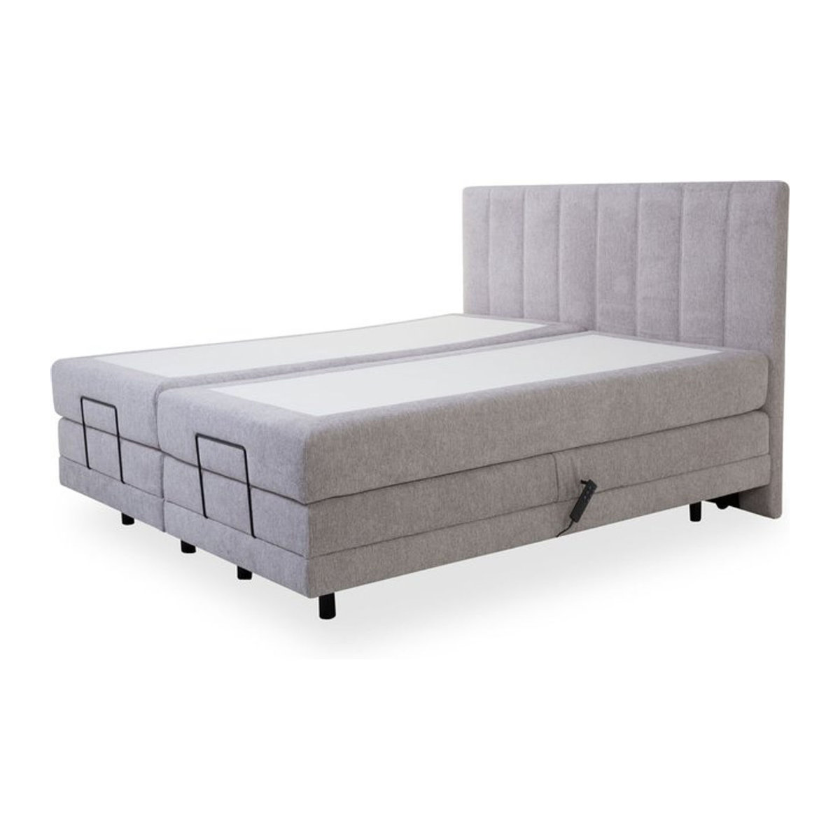 Modernes Boxspringbett Elastoform OSMARO in Beige und Grau mit Polsterung aus Polyester Stoff, B/T/H: 160 x 200 x 70 cm - Bild 1