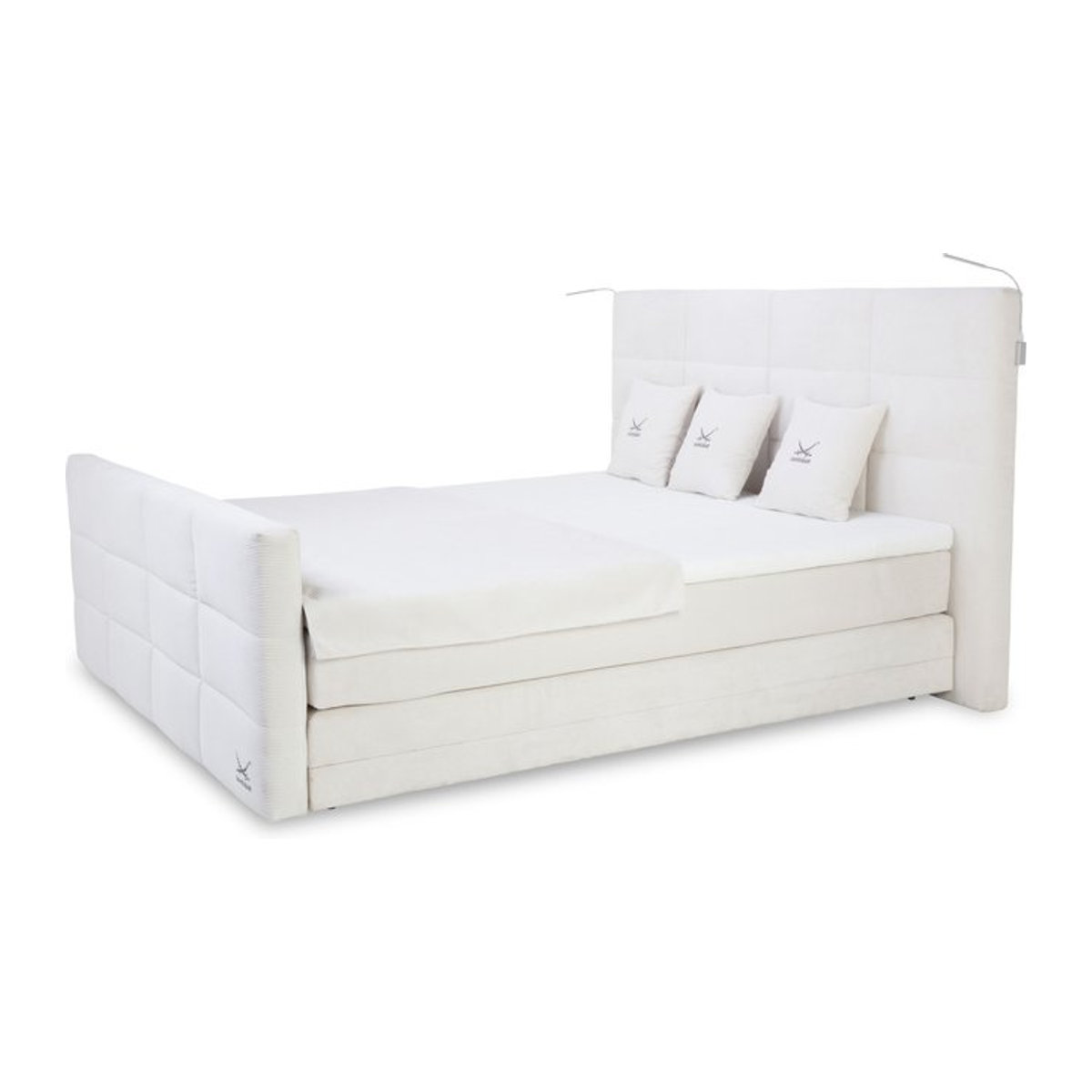 Modernes Boxspringbett SANSIBAR BILLUND in Cream, B/T/H: 160 x 200 x 122 cm - Bild 1