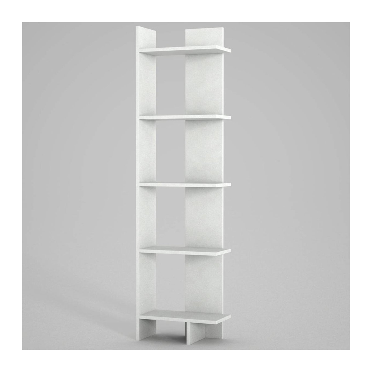 Modernes Bücherregal Perla in Weiß, B/H/T: 48,5 x 170 x 22 cm - Bild 3