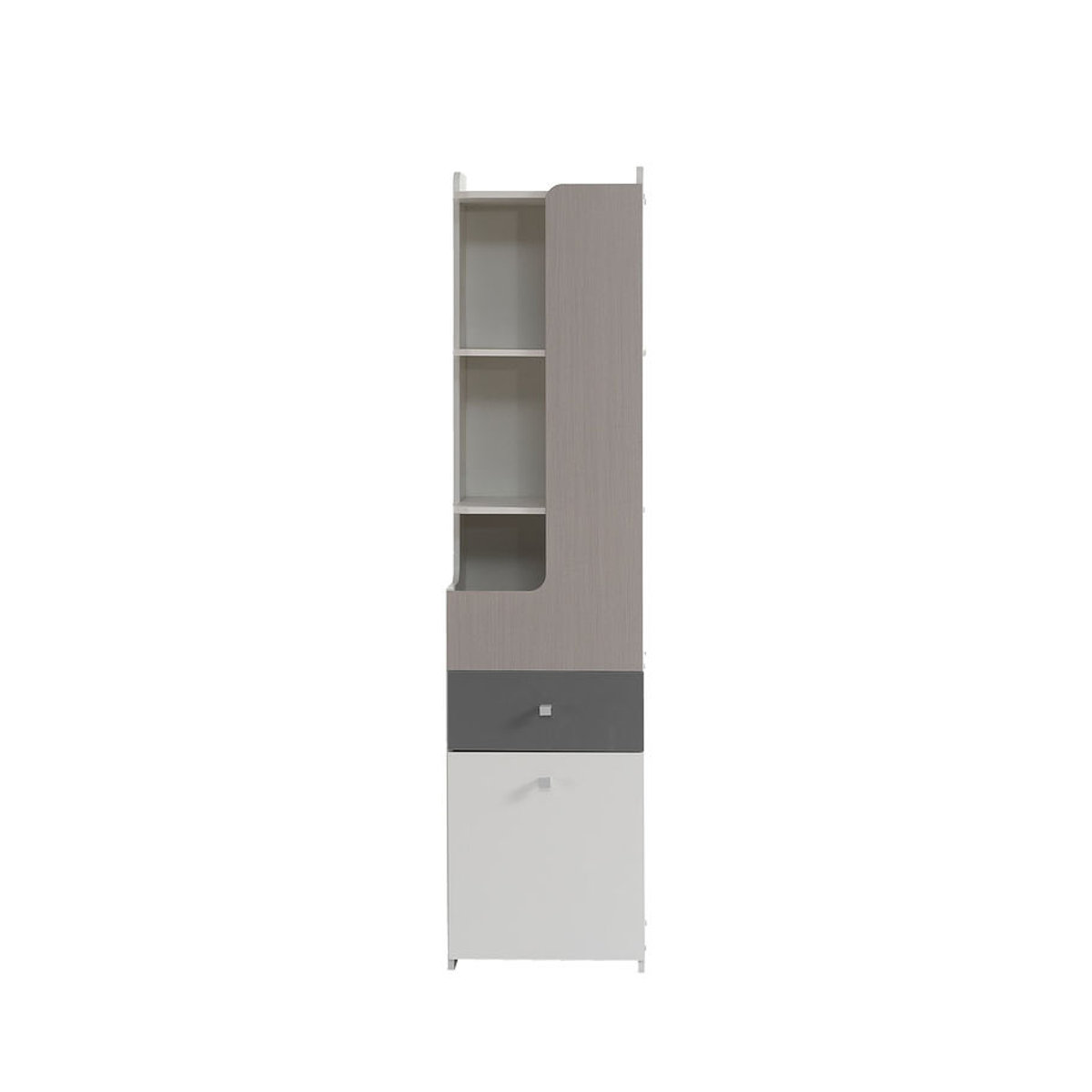 Modernes Bücherregal von Home Enjoy DE in Weiß oder Grau aus Holzwerkstoff, freistehend, B/T/H: 40 x 40 x 184 cm - Bild 2