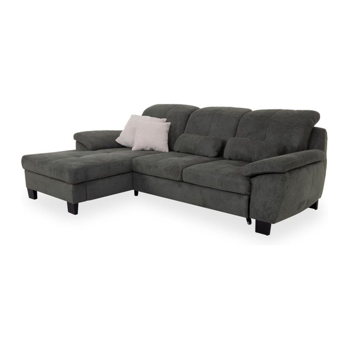 Modernes Ecksofa MONDO GIANNA PLUS aus Stoff in Beige, Schwarz, Anthrazit oder Grau mit linkem Eckelement - Bild 1