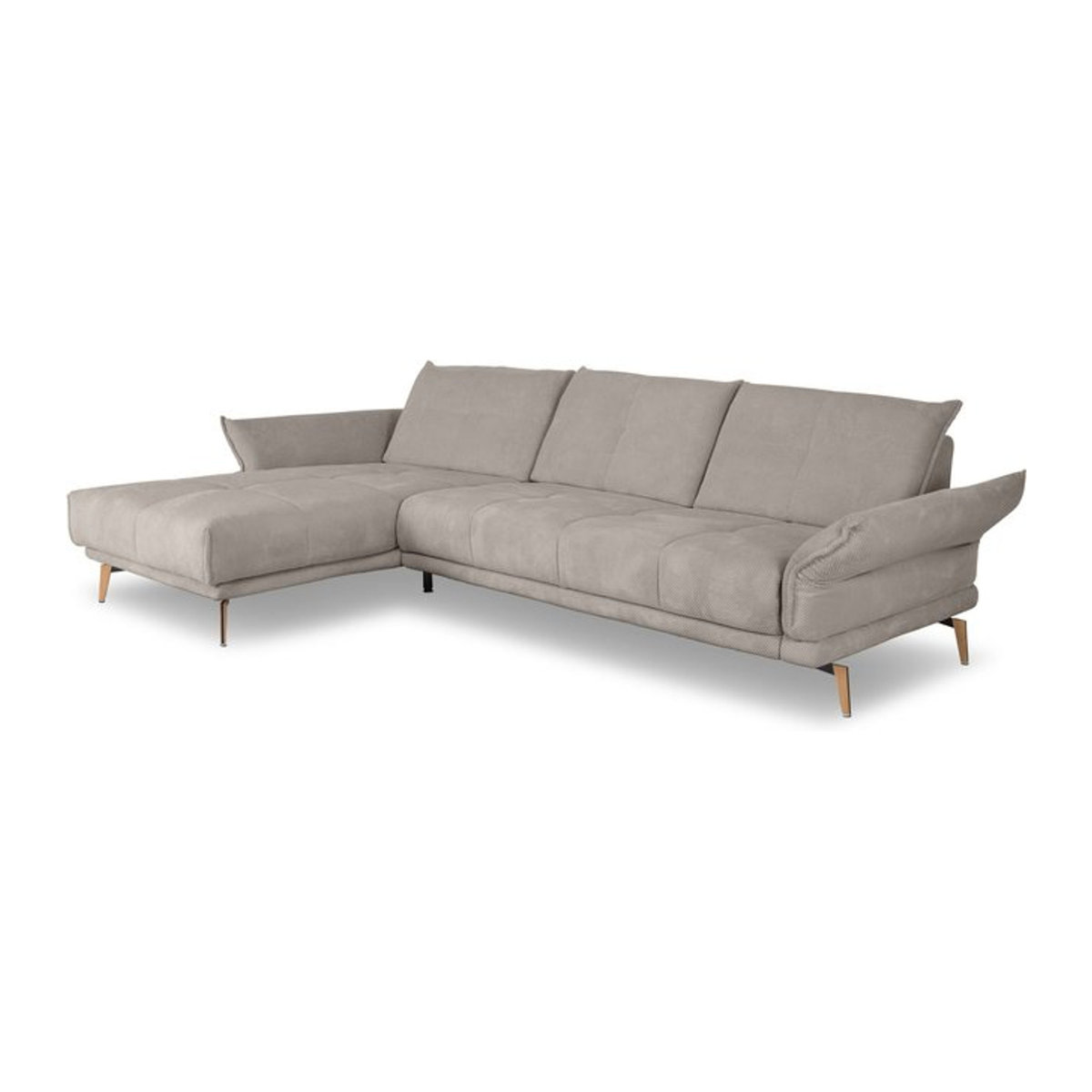 Modernes Ecksofa SANSIBAR ROBERTSFORS aus Stoff in Grau, Schwarz und Silber, B/T/H: 281 x 150 x 68 cm - Bild 1