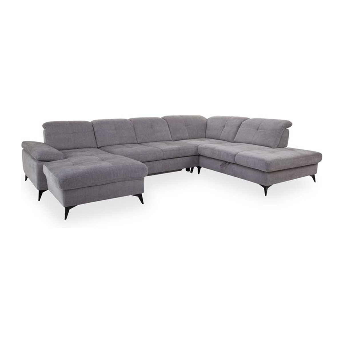 Modernes Ecksofa SYSTEMPOLSTER MORGAN aus Stoff in Grau - Bild 1
