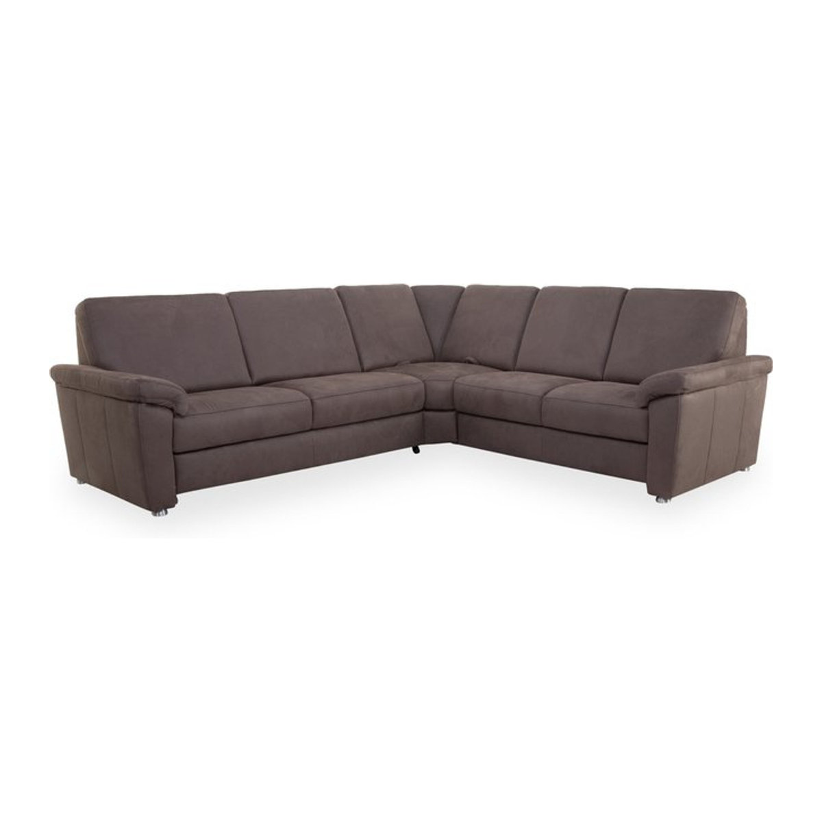 Modernes Ecksofa SYSTEMPOLSTER VICTORIA in Beige mit Stoffbezug und Metallgestell - Bild 1