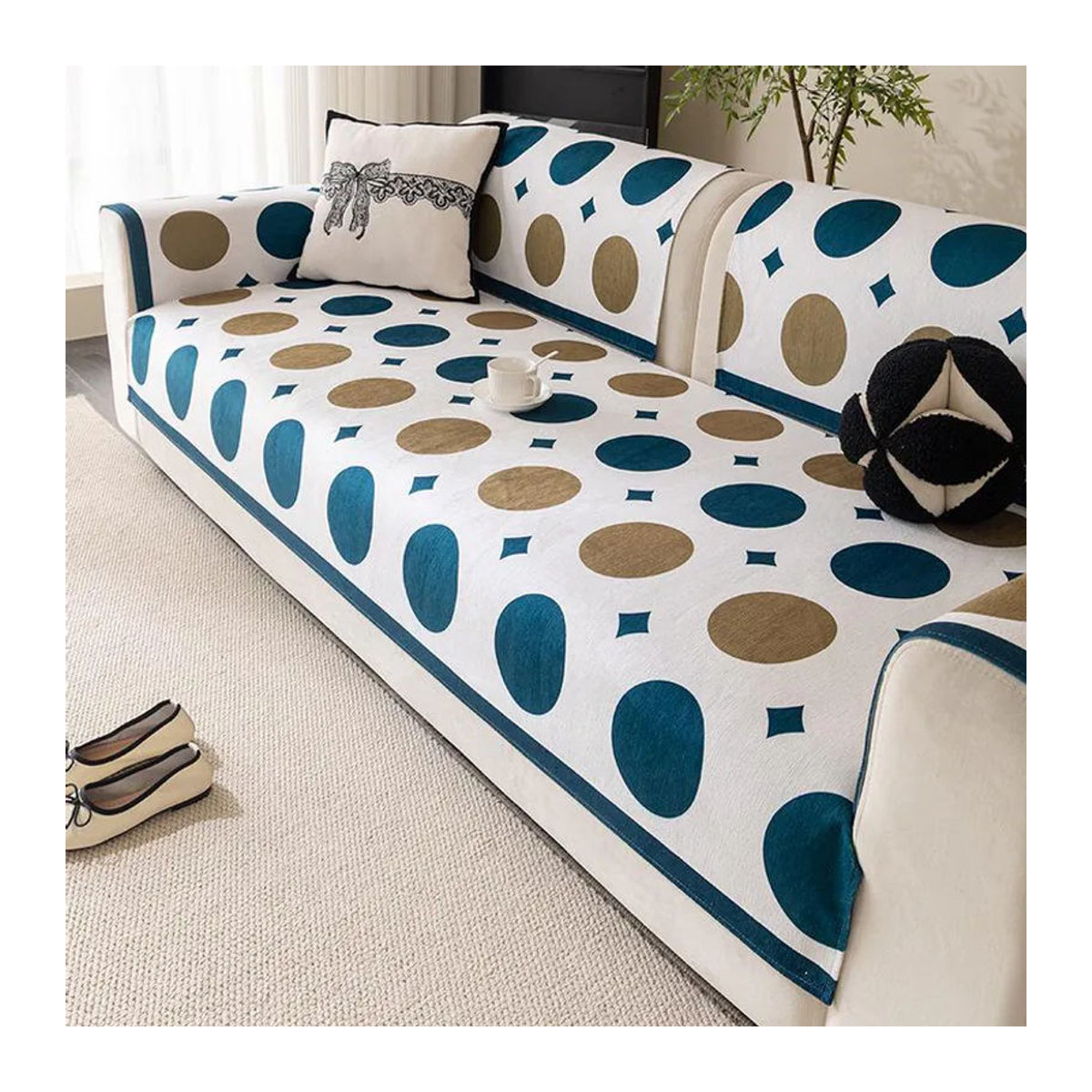 Modernes geometrisches Sofakissen als einteilige Kombination für dein Sofa, B/B: 70 x 70 cm - Bild 3