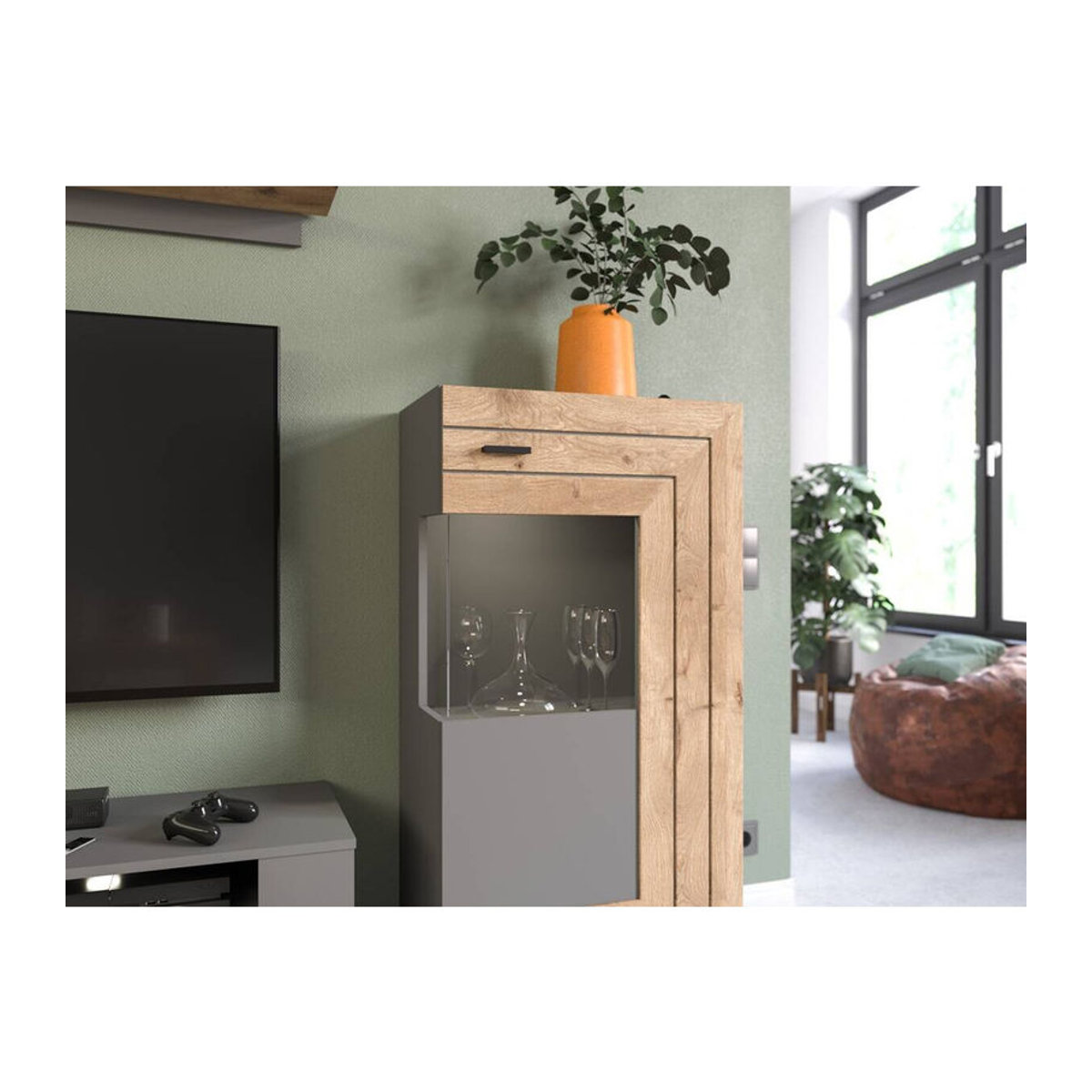 Modernes Regalsystem Freno von xonox.home in Grau, B/H/T: 290 x 194 x 40 cm - Bild 4