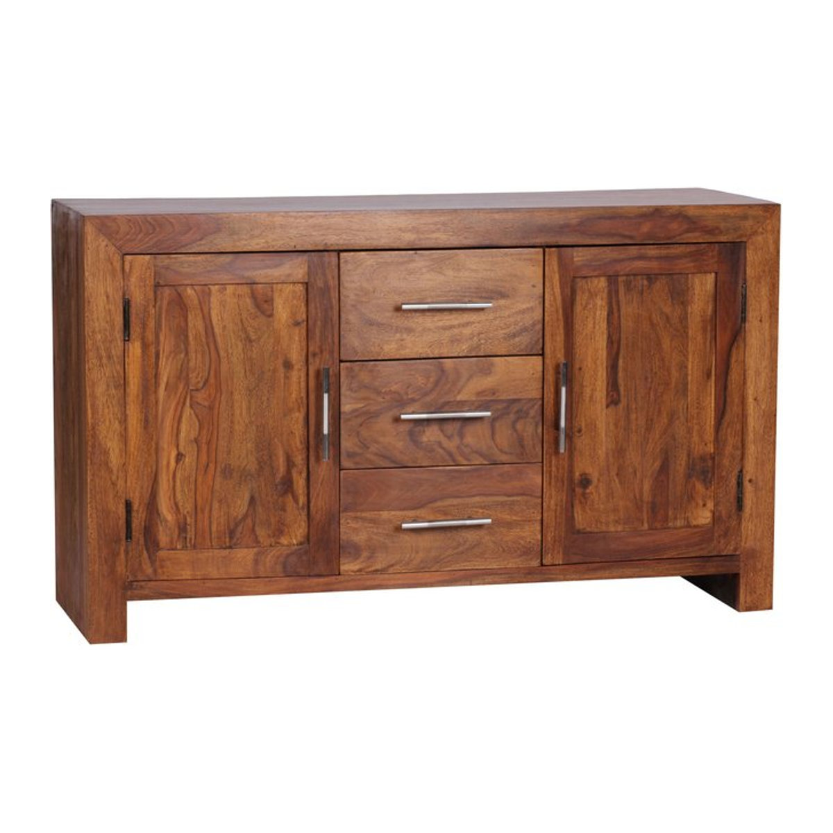 Modernes Sideboard aus braunem Massivholz in klassischem Design - Bild 1