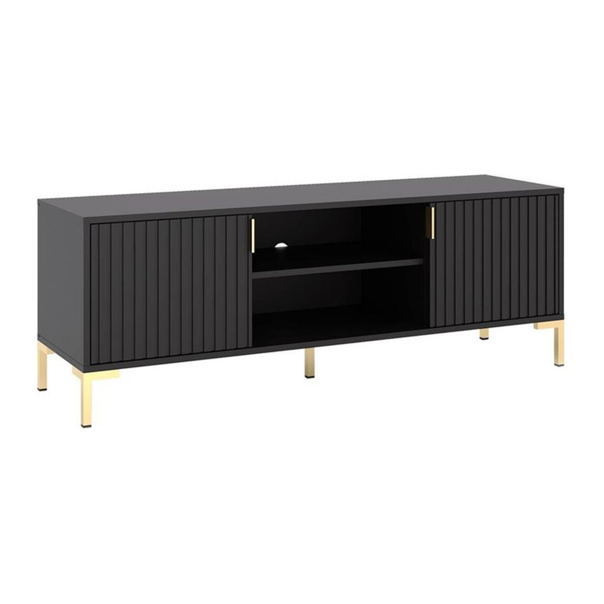 Modernes TV-Lowboard WIPMEB in Schwarz, B/H/T: 140 x 50 x 40 cm - Bild 1