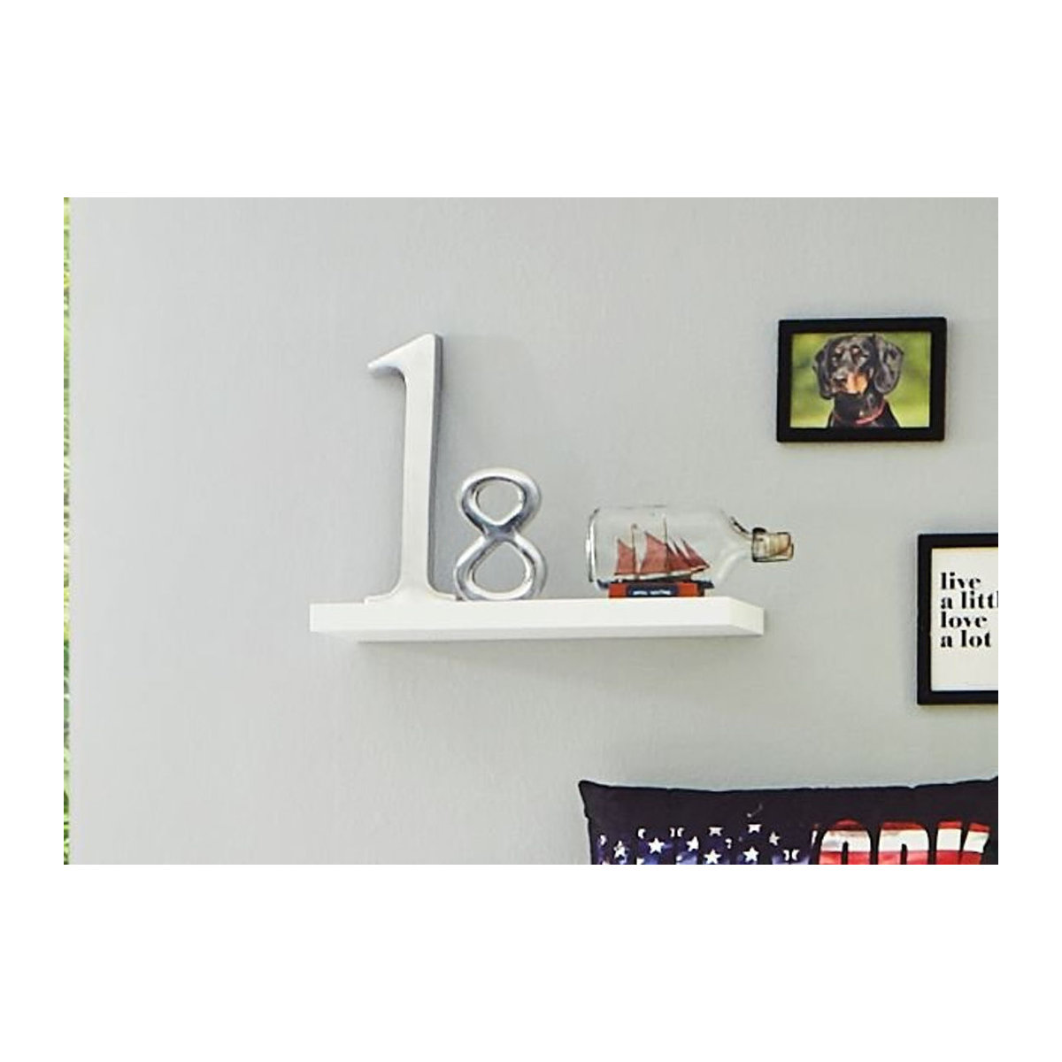 Modernes Wandregal Möbel Rudolf Wandboard MAX-I in Weiß - Bild 1
