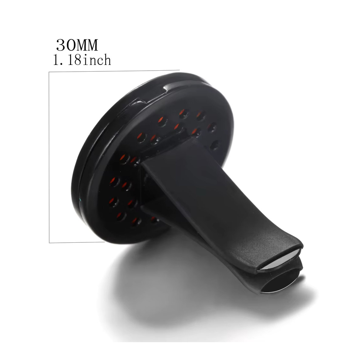 MODKISR Edelstahl Aroma Diffusor Medaillon für das Auto, Schwarz, Rund, 30mm - Bild 2