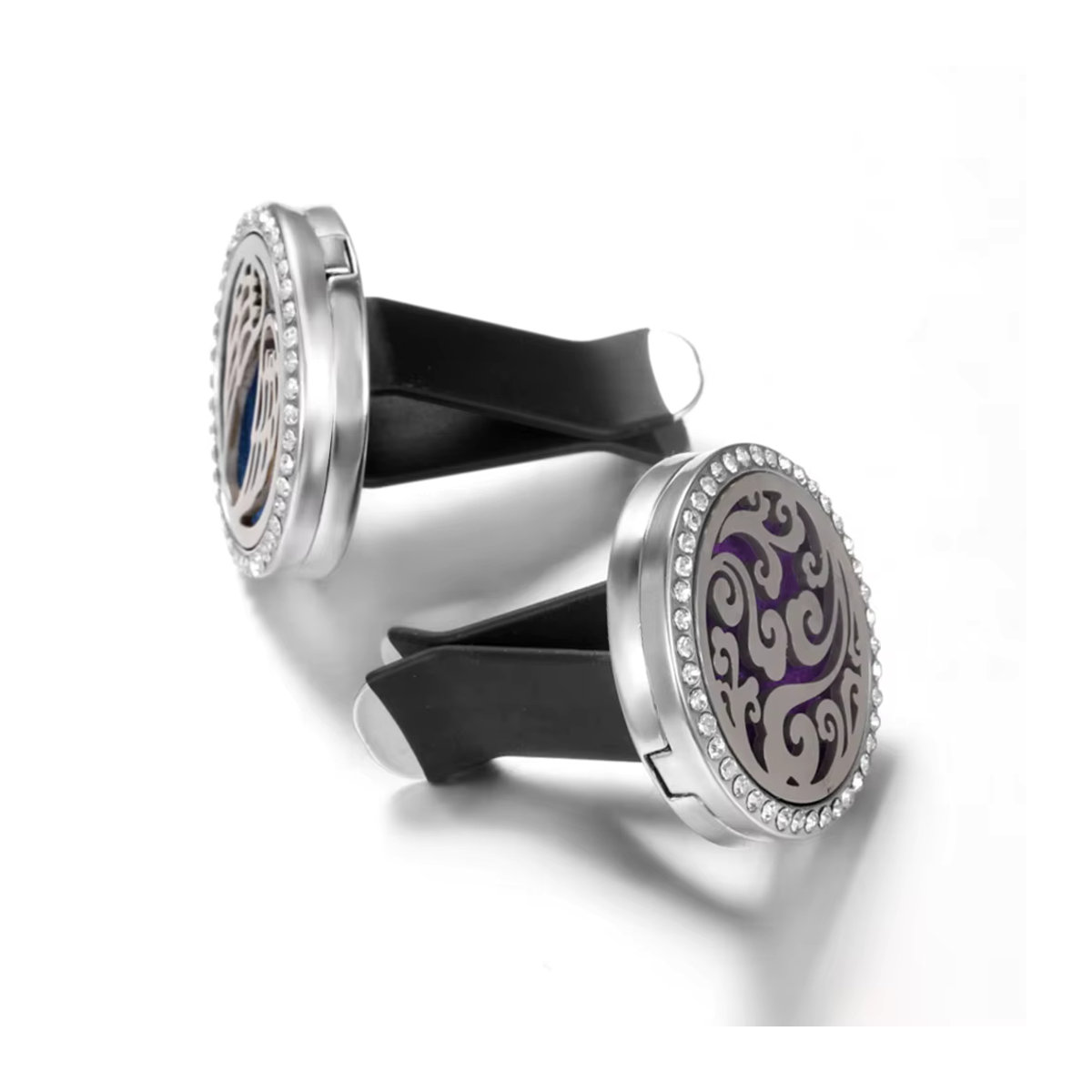 MODKISR Engelsflügel Auto-Diffusor mit Kristall und ätherischem Öl als Schmuck-Anhänger in Silber - Bild 3