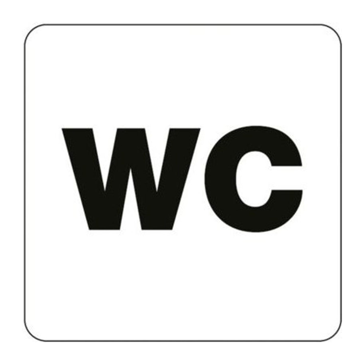 moedel Piktogramm WC selbstklebende Folie in Weiß B 160 x H 160 mm - Bild 1